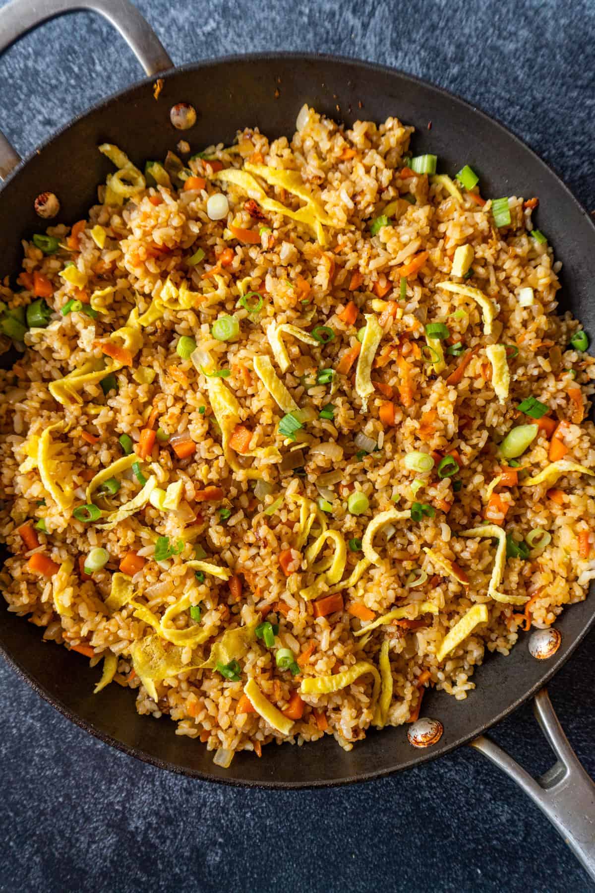 fried rice in pan