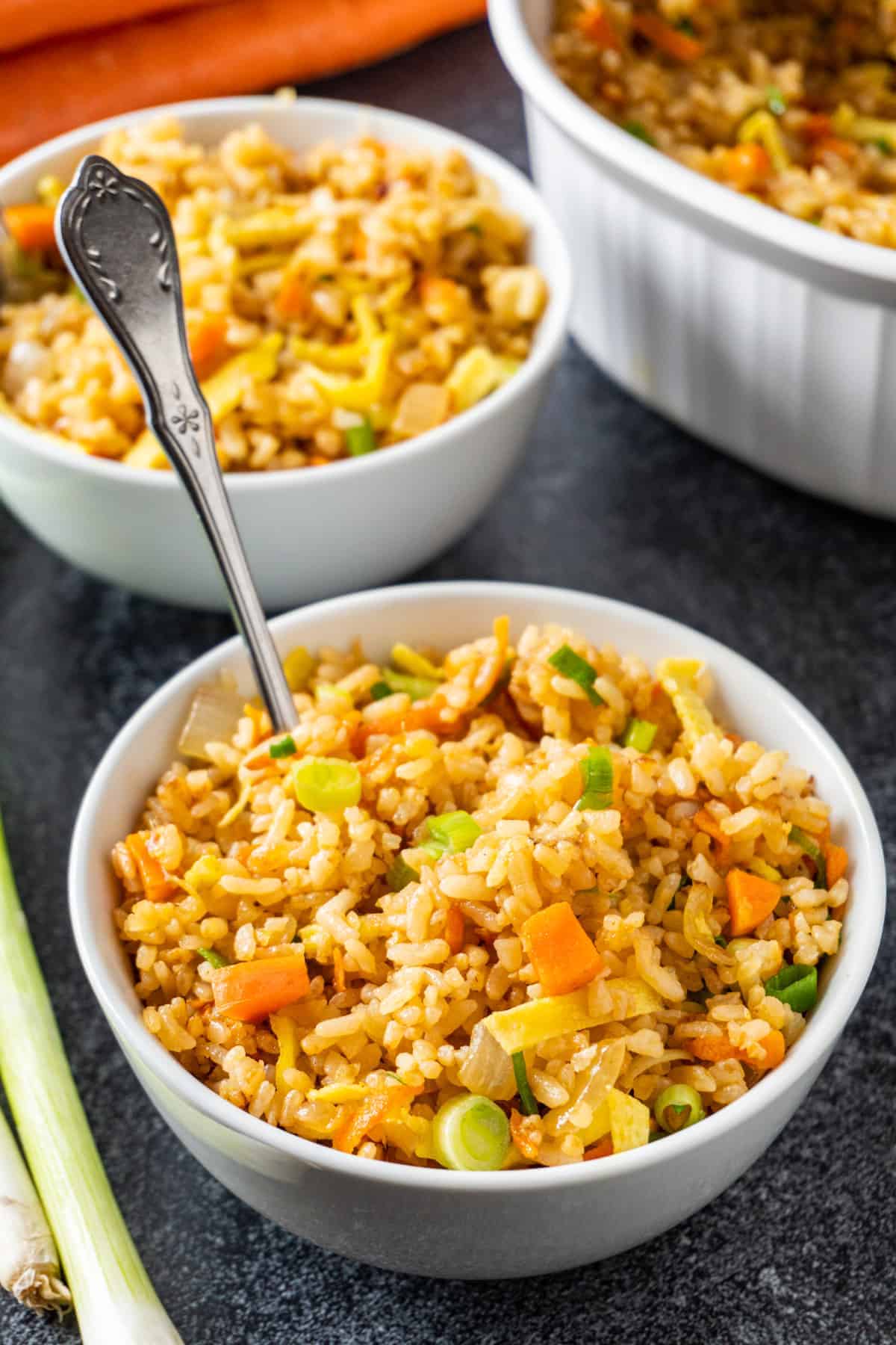 fried rice in bowls