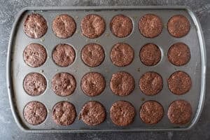 brownie bites baked.