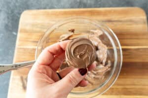 brownie bite with chocolate coating.