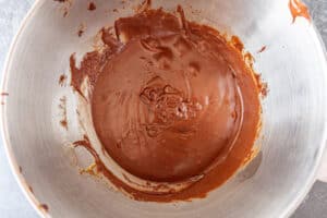 eggs mixed into batter.