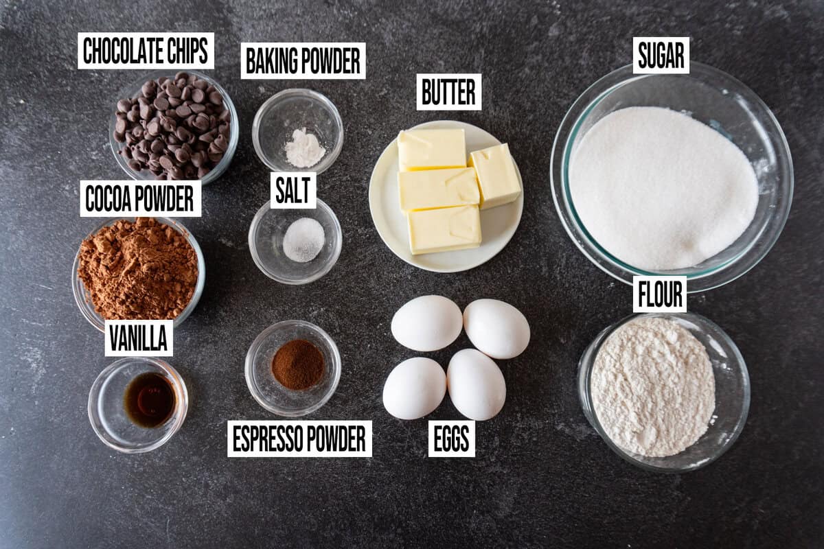 Brownie Bites Ingredients in own dishes