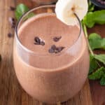 chocolate banana smoothie featured image.