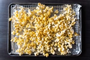 popcorn on cooling rack