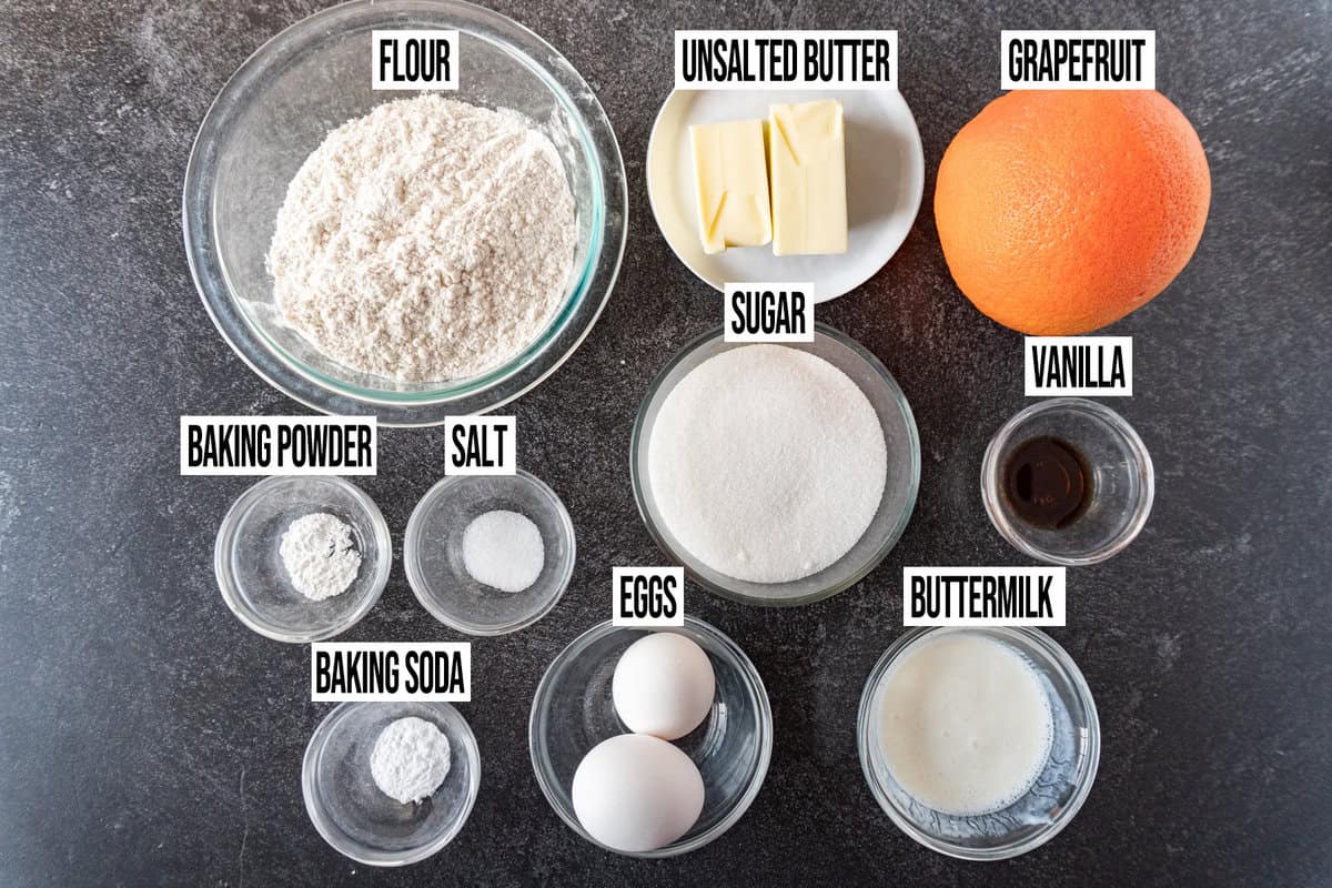 grapefruit cupcake ingredients.