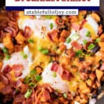 sweet potato breakfast skillet in pan pinterest pin