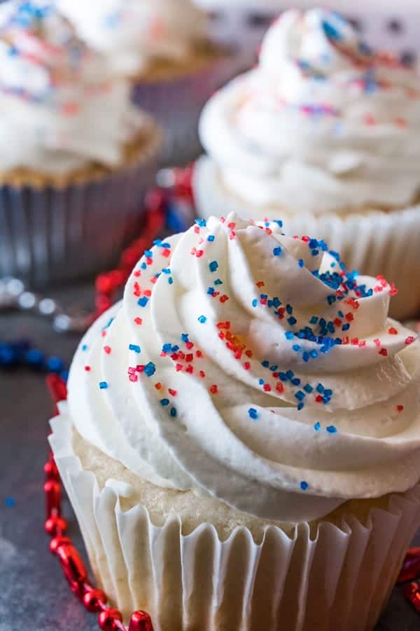 Patriotic 4th of July Cupcakes