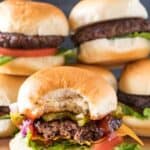 Slider with bite taken out of it