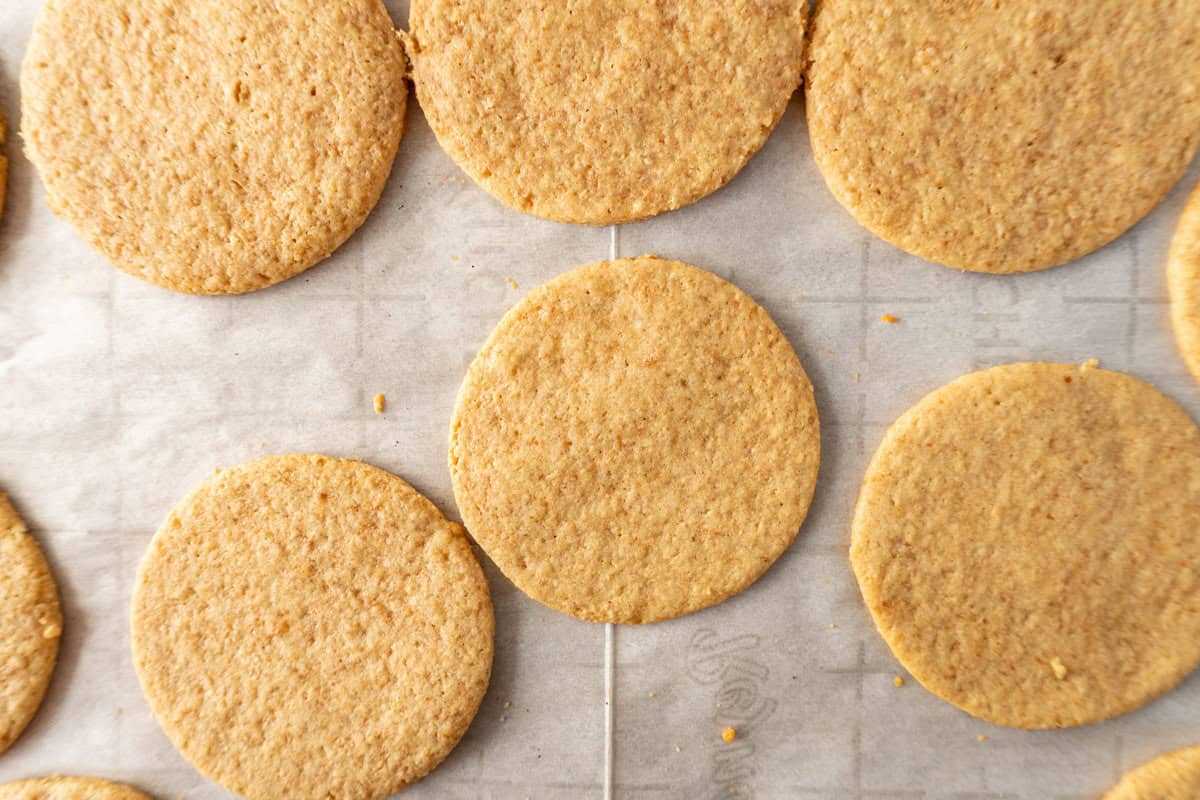 baked graham cracker cookies.