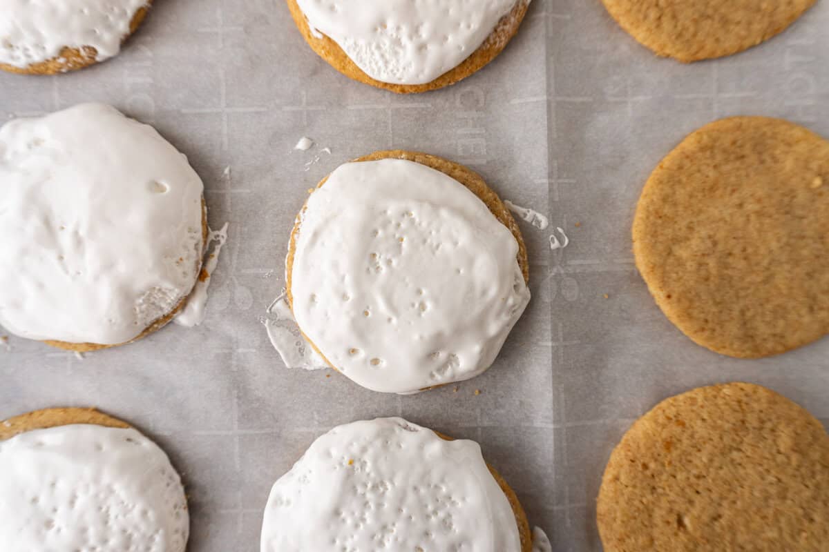 marshmallow cleaned up on cookie after refrigerating.