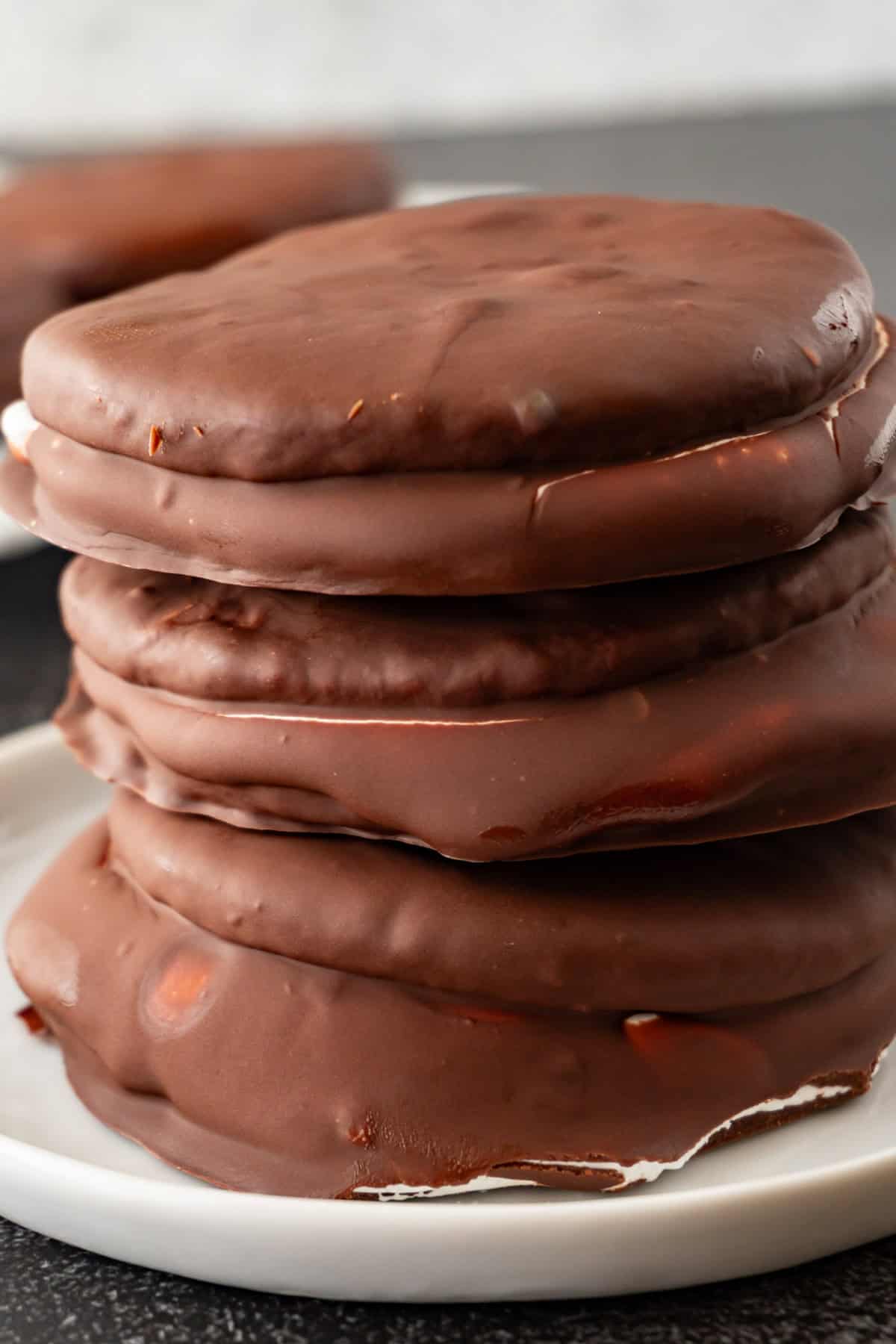 moon pies stacked on top of eachother.