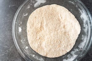graham cracker and flour mixture.