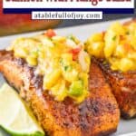 Salmon with Mango Salsa pinterest pin