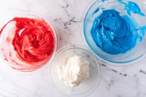 red white and blue frosting