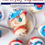 red white and blue cupcakes pinterest image