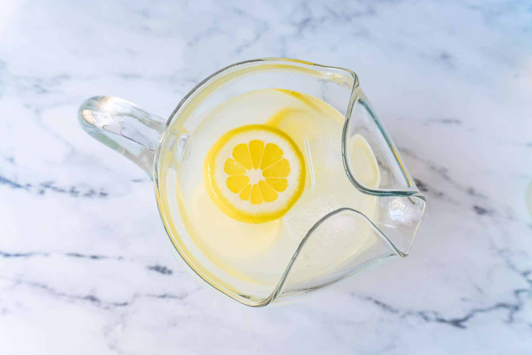 Lemonade in a pitcher