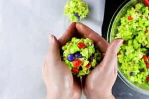 shaping the popcorn balls