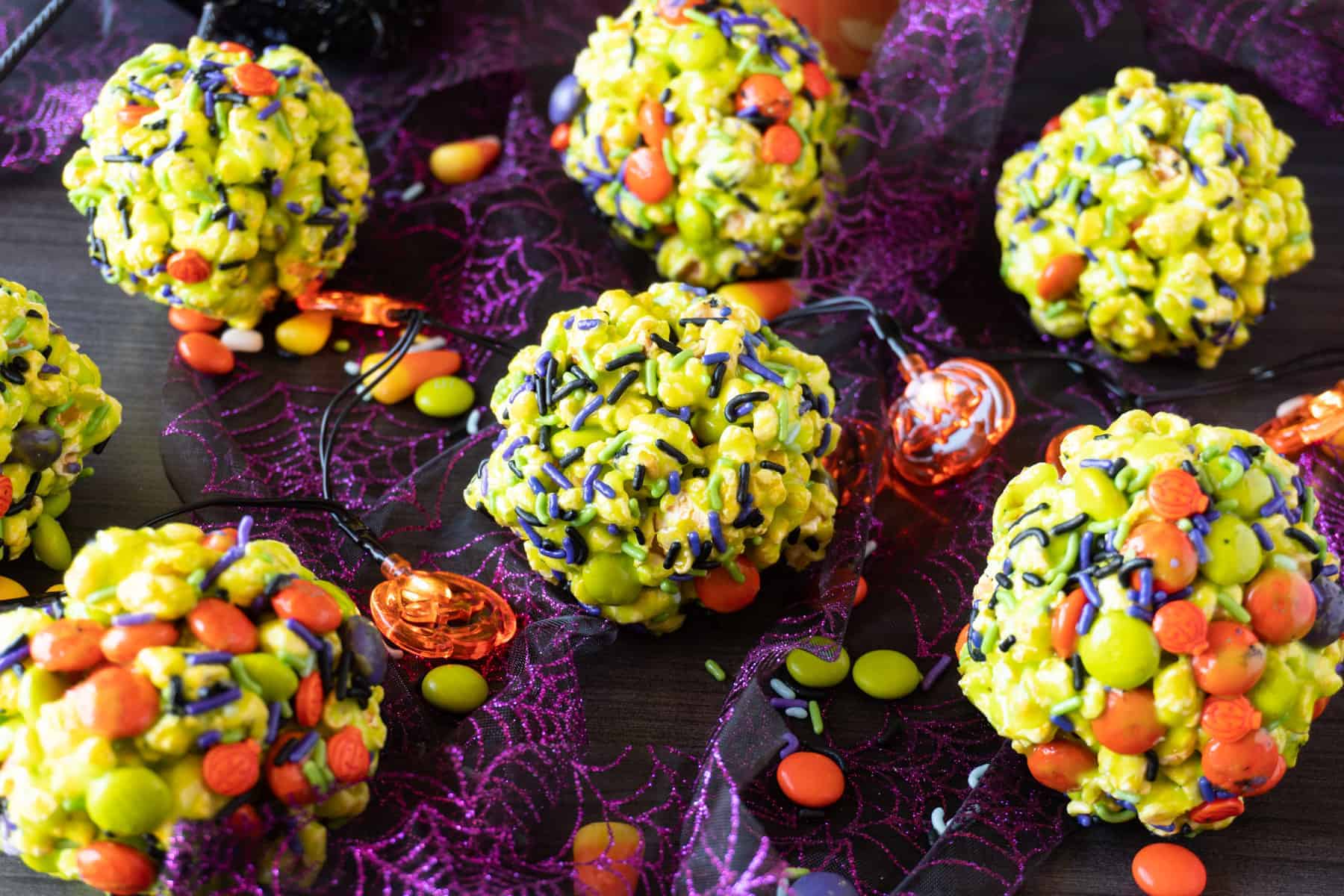 popcorn balls on table