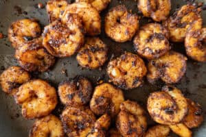 shrimp cooked in pan