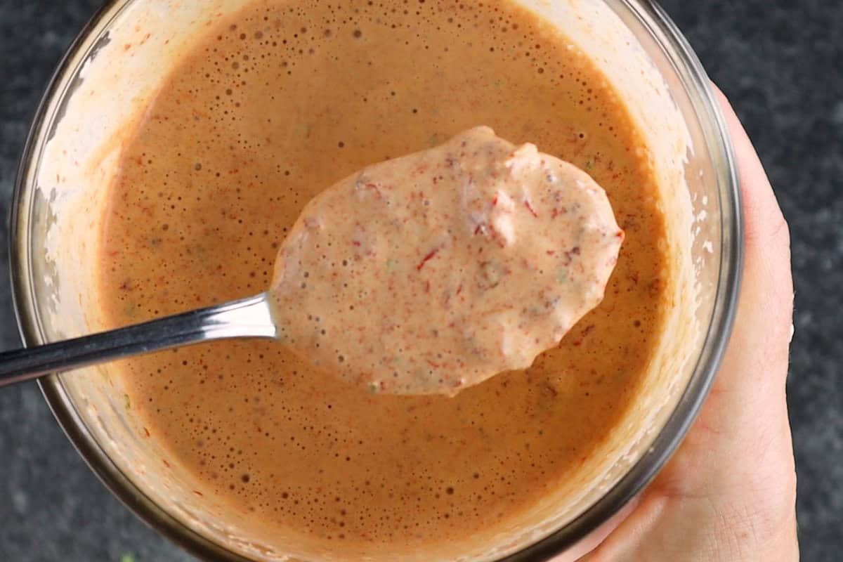 chipotle sriracha mixed in bowl