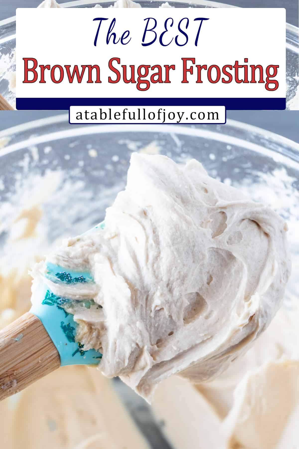 brown sugar frosting Pinterest image