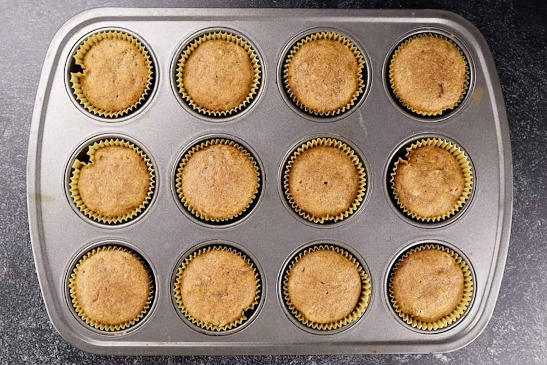 cupcakes baked in tin