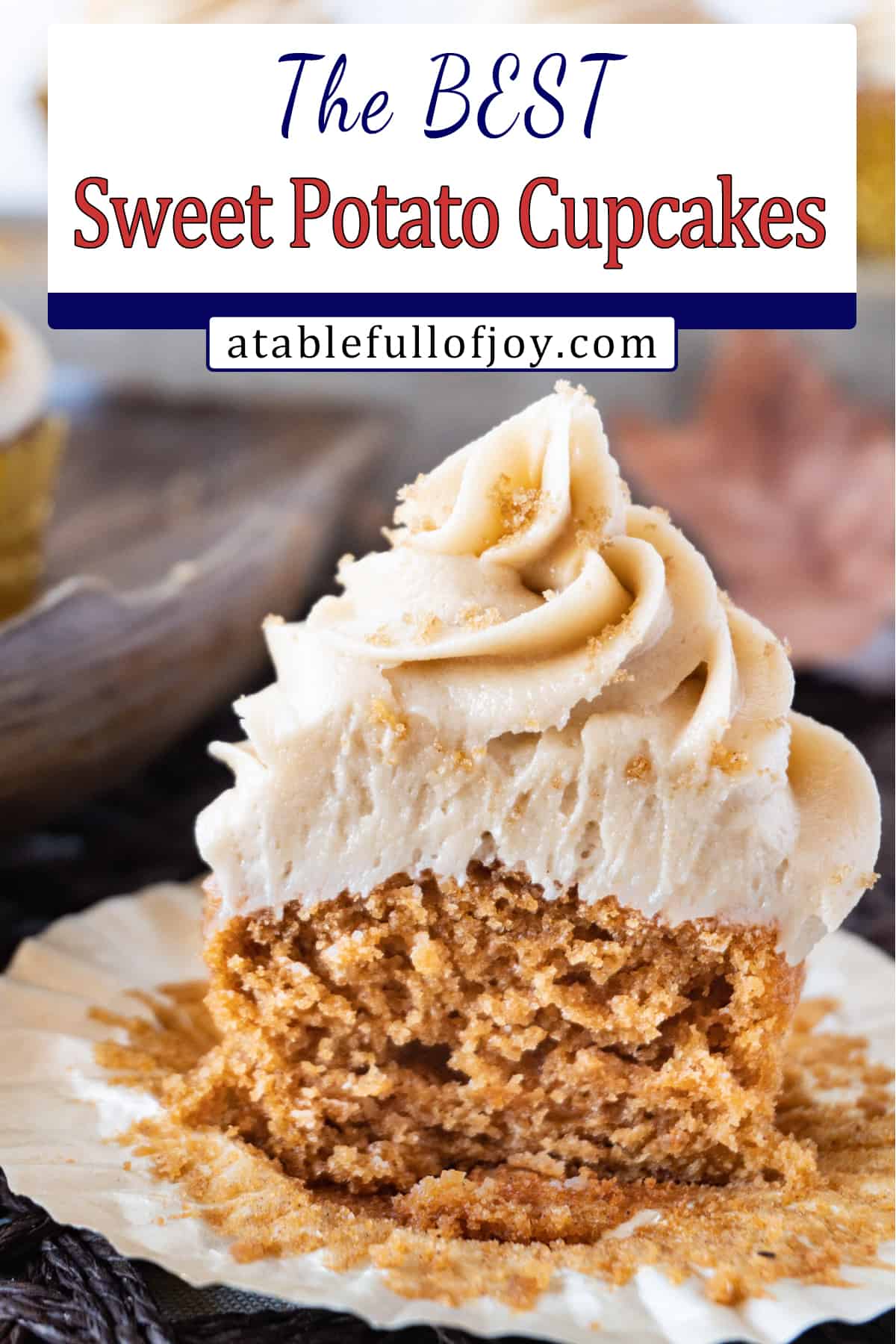 sweet potato cupcake Pinterest pin