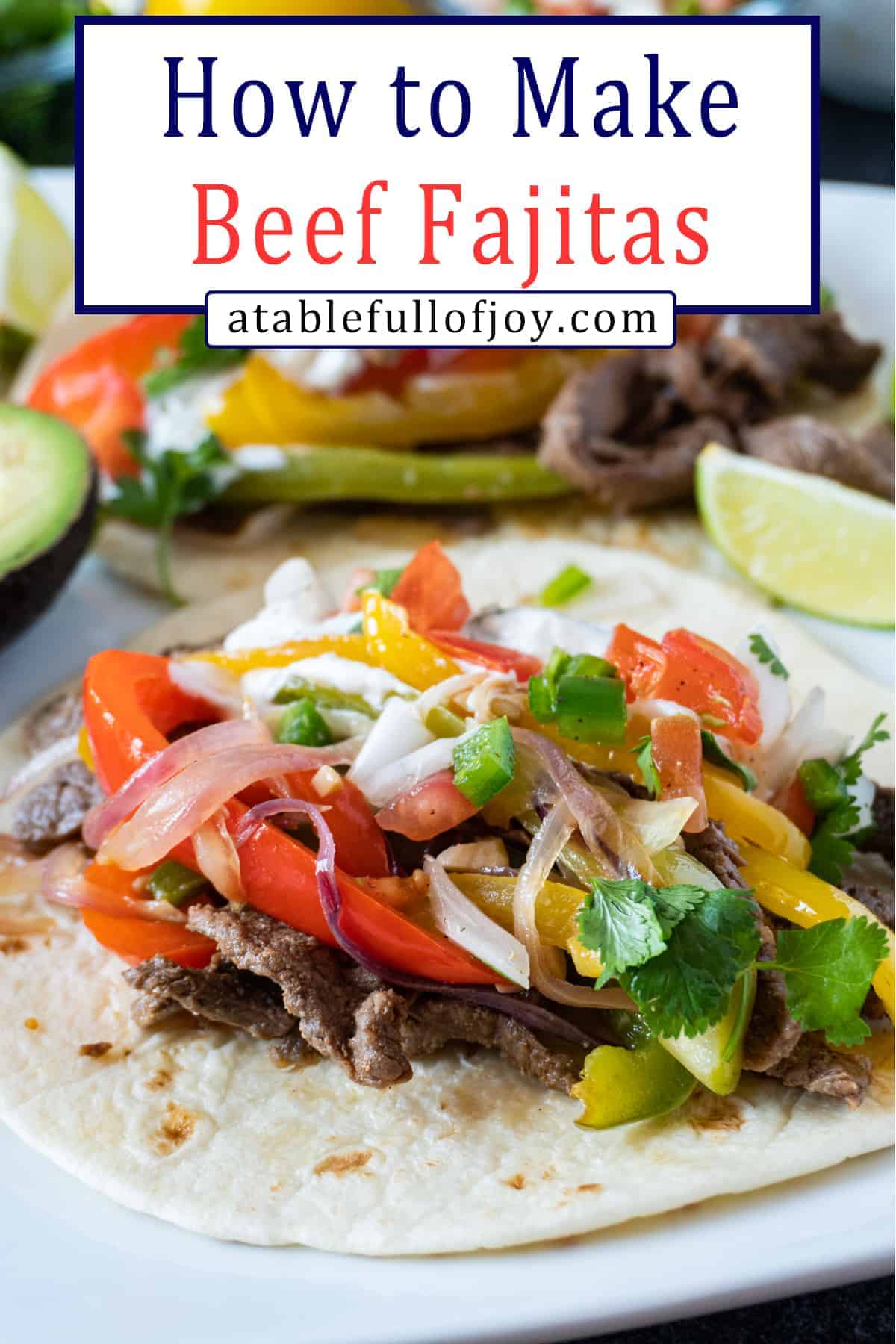 Beef Fajita Recipe Pinterest Pin