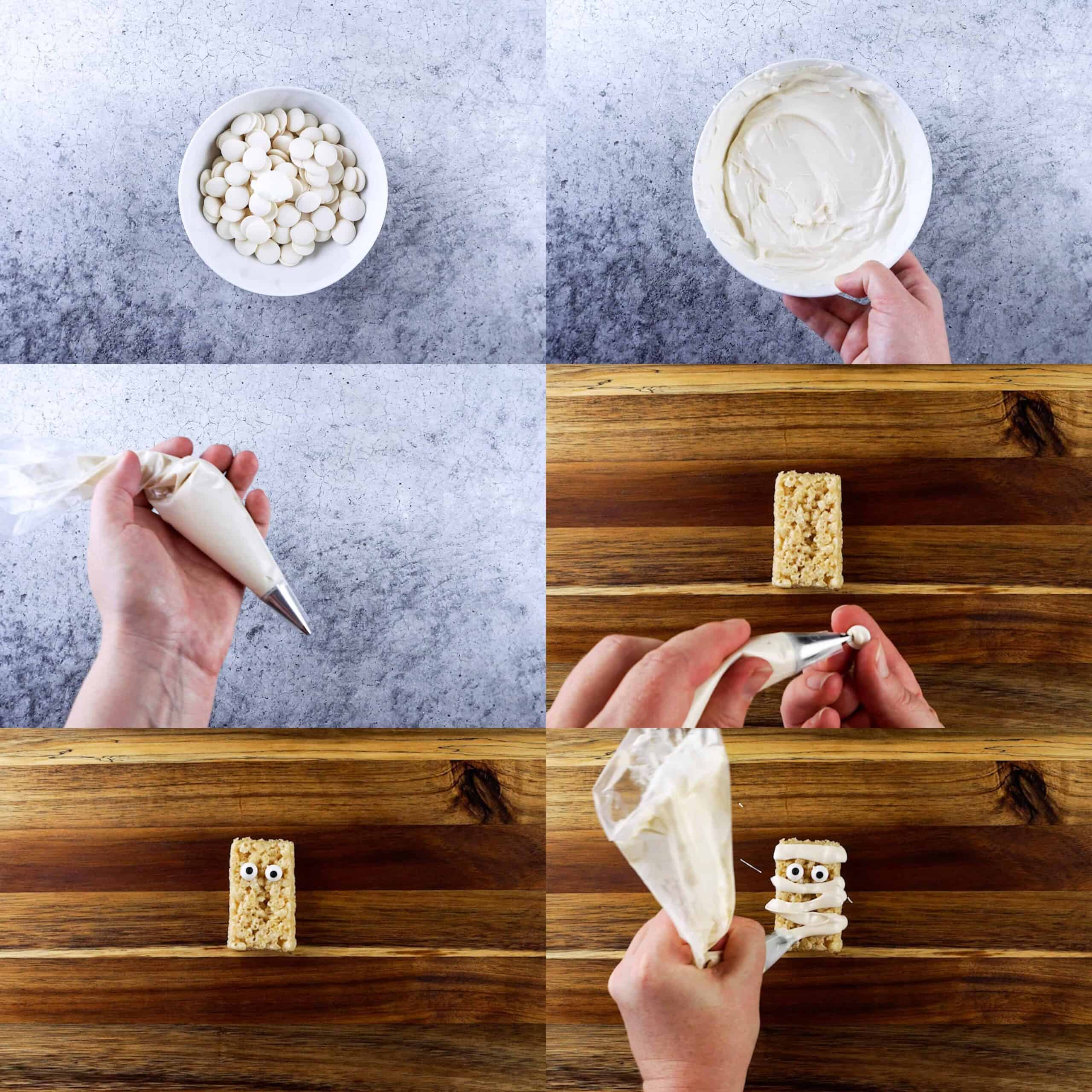 mummy rice crispy treat process shots