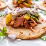 Salmon Tacos with a Chunky Mango Salsa, an easy and delicious salmon taco with a perfect salsa to match! #atablefullofjoy #salmon #mango#salsa #fish #taco #tacotuesday #cincodemayo #summer #dinner #grill