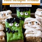 Halloween Rice Crispy Treats pinterest pine