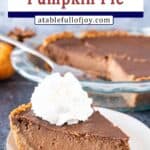Chocolate Pumpkin Pie pinterest pin