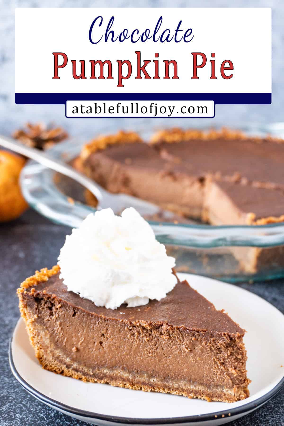 Chocolate Pumpkin Pie pinterest pin