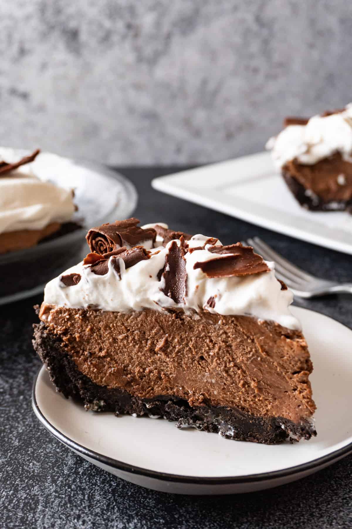 French Silk Chocolate Pie Slice