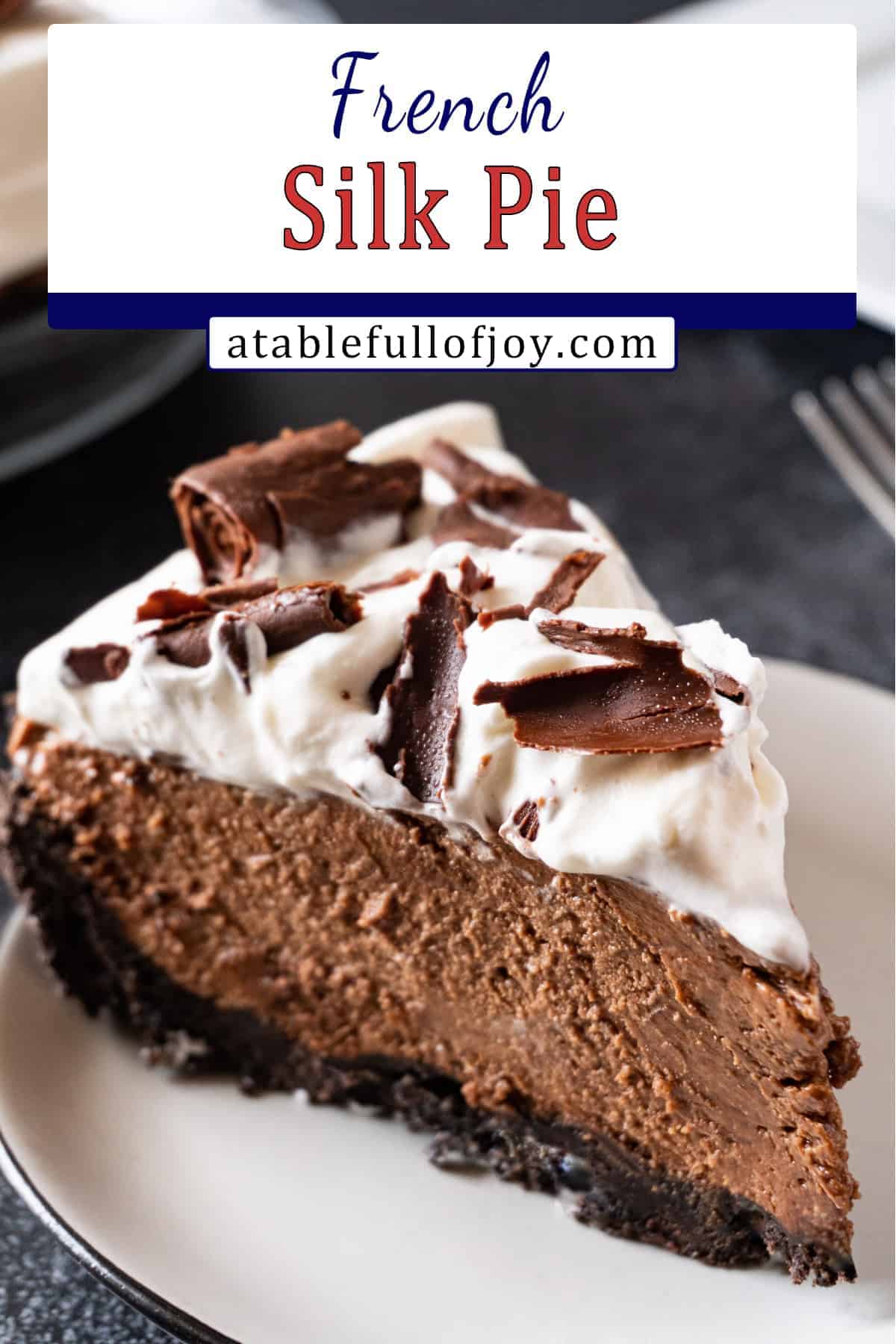 French Silk Chocolate Pie pinterest pin