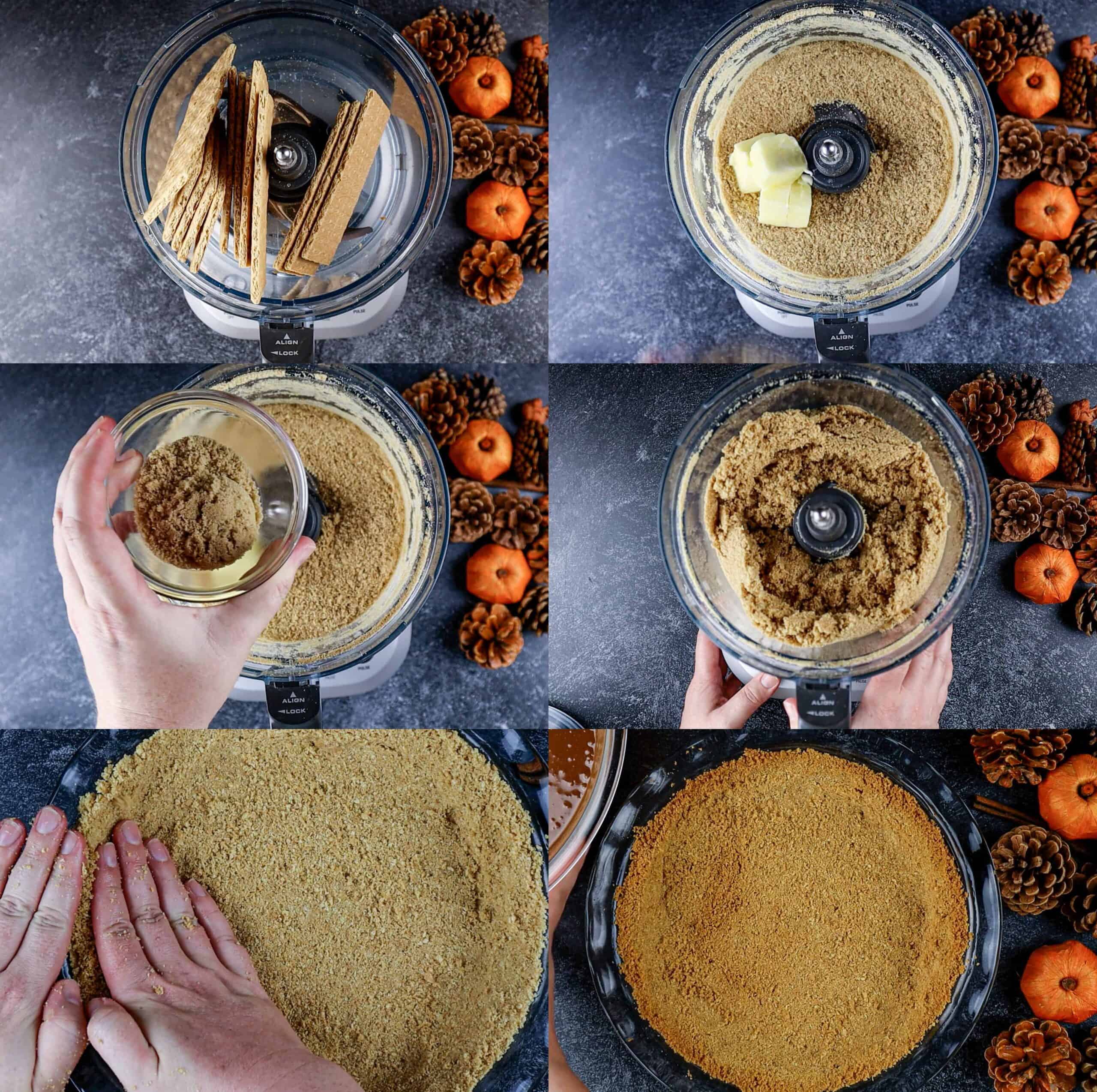 How to make graham cracker crust process shots