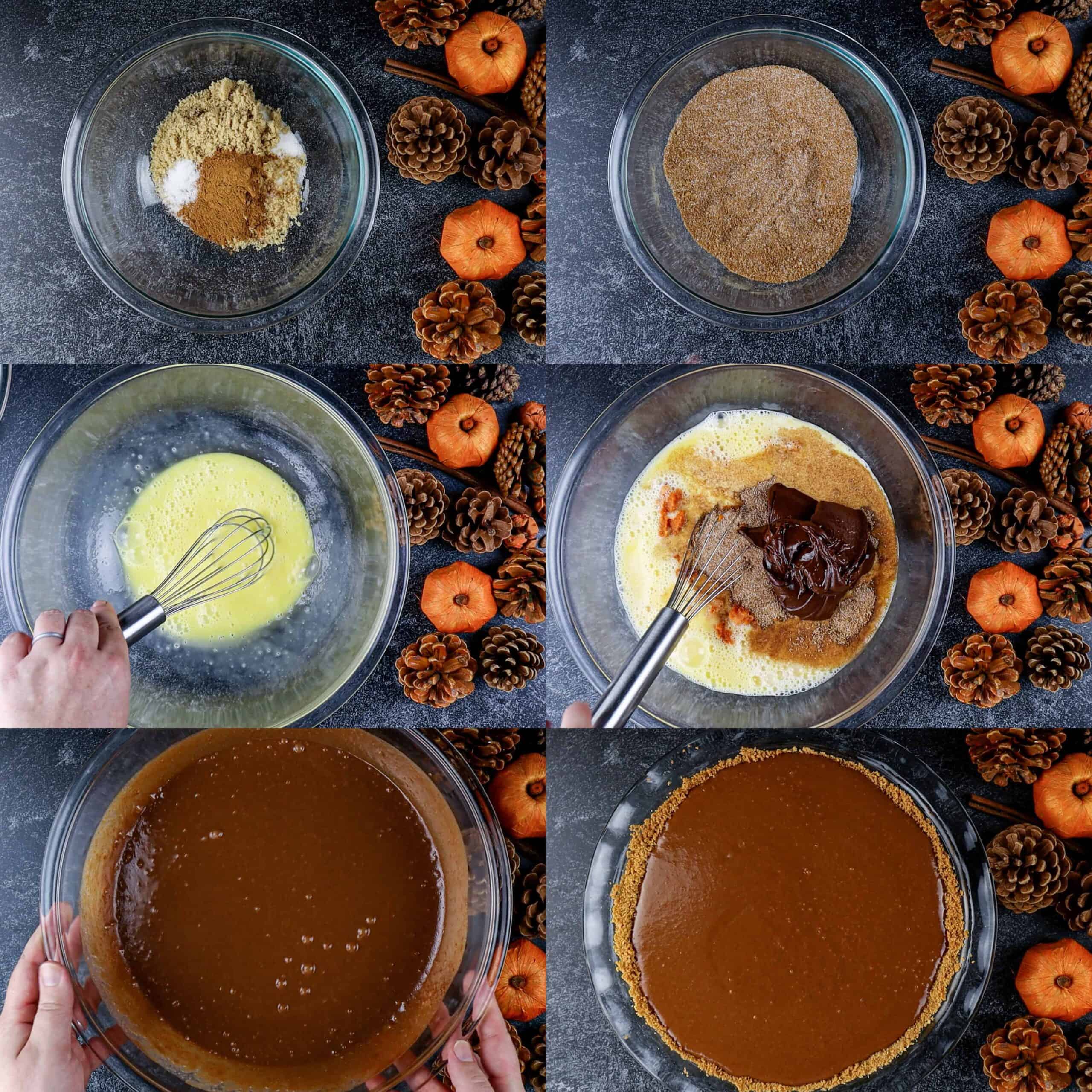 How to make pie filling process shots