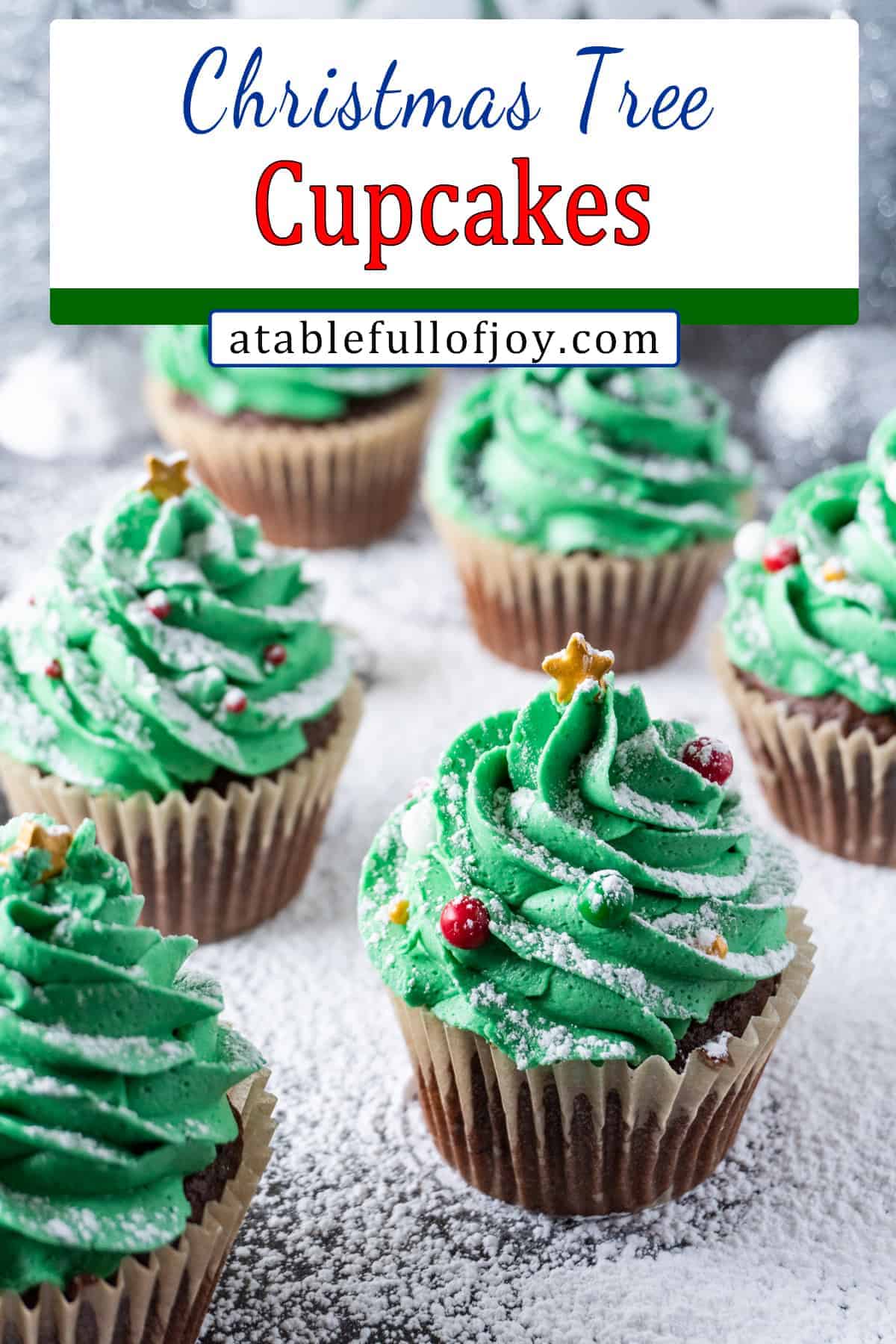 Christmas Tree Cupcakes pin