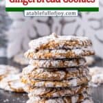 Chewy Gingerbread Cookies pinterest pin