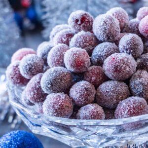 sugared cranberries recipe featured image