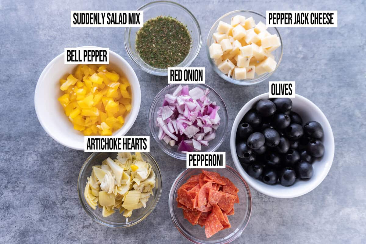ingredients for pepperoni pasta salad