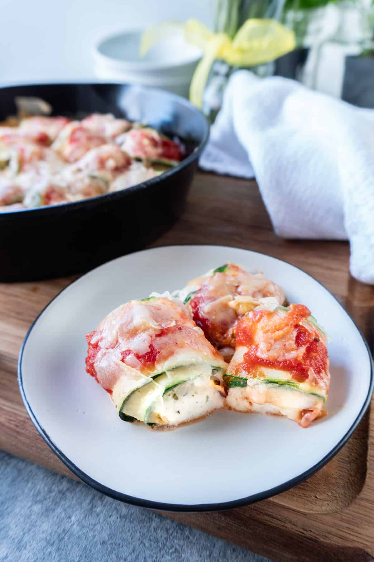 zucchini appetizer on plate