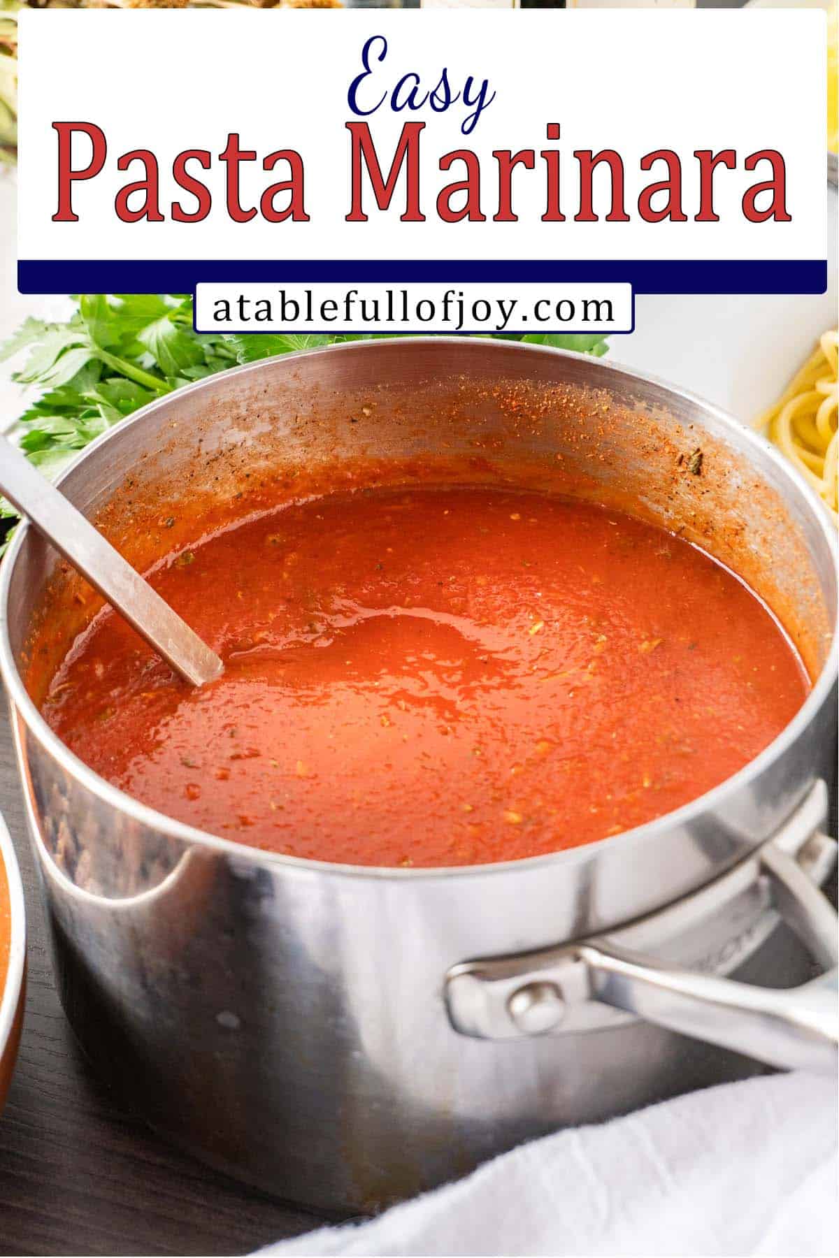 Pasta Marinara Pinterest Pin