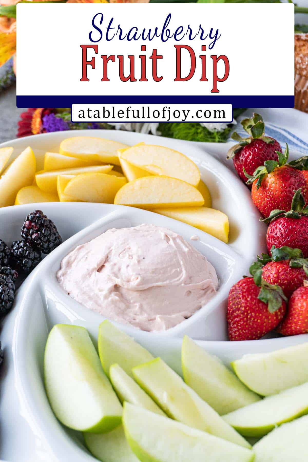 strawberry fruit dip pinterest pin