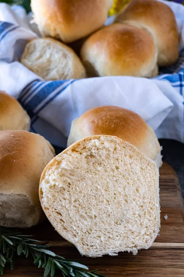 Homemade dinner rolls that are hearty and taste delicious! Is there anything better than a warm homemade dinner roll fresh from the oven? #homemade #dinnerroll #roll #bread # easy #atablefullofjoy #breadbowl