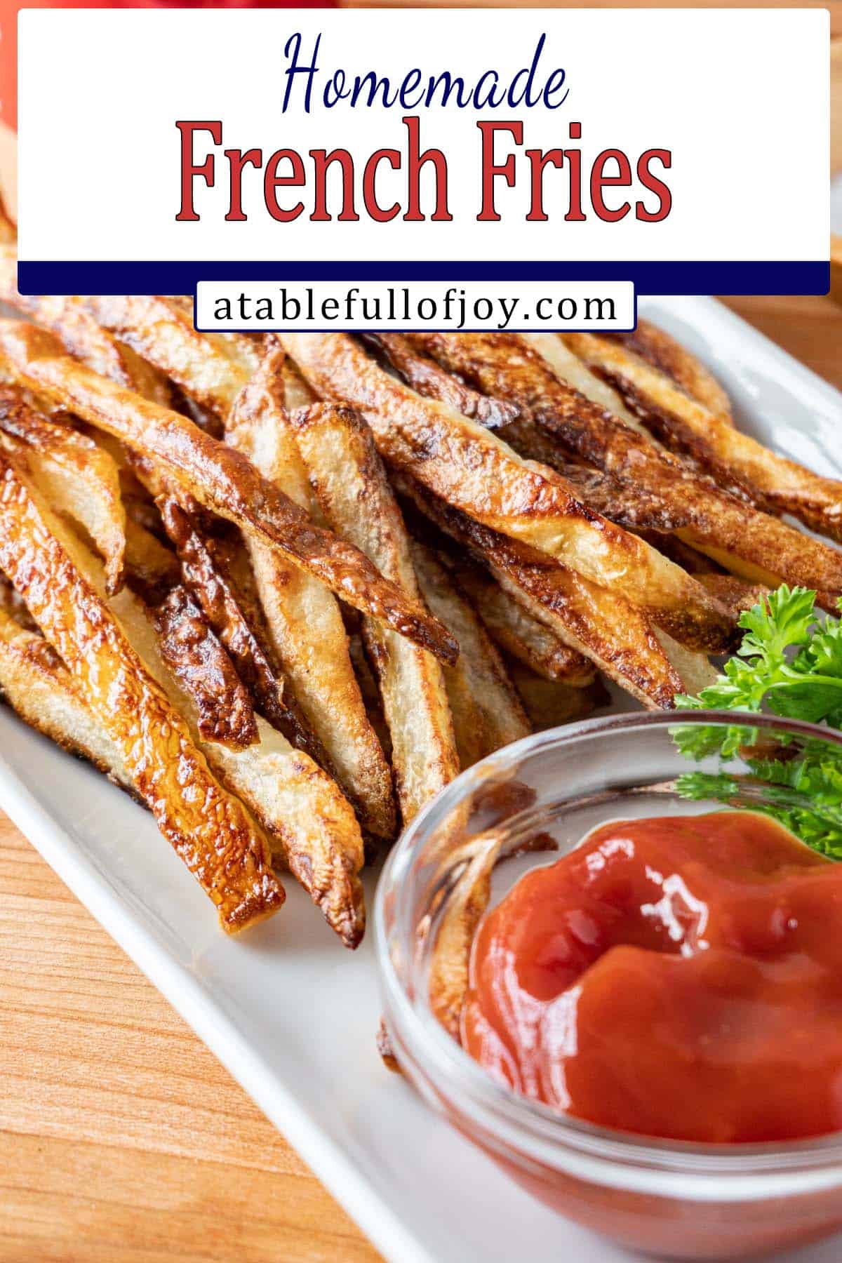 homemade french fries pinterest image