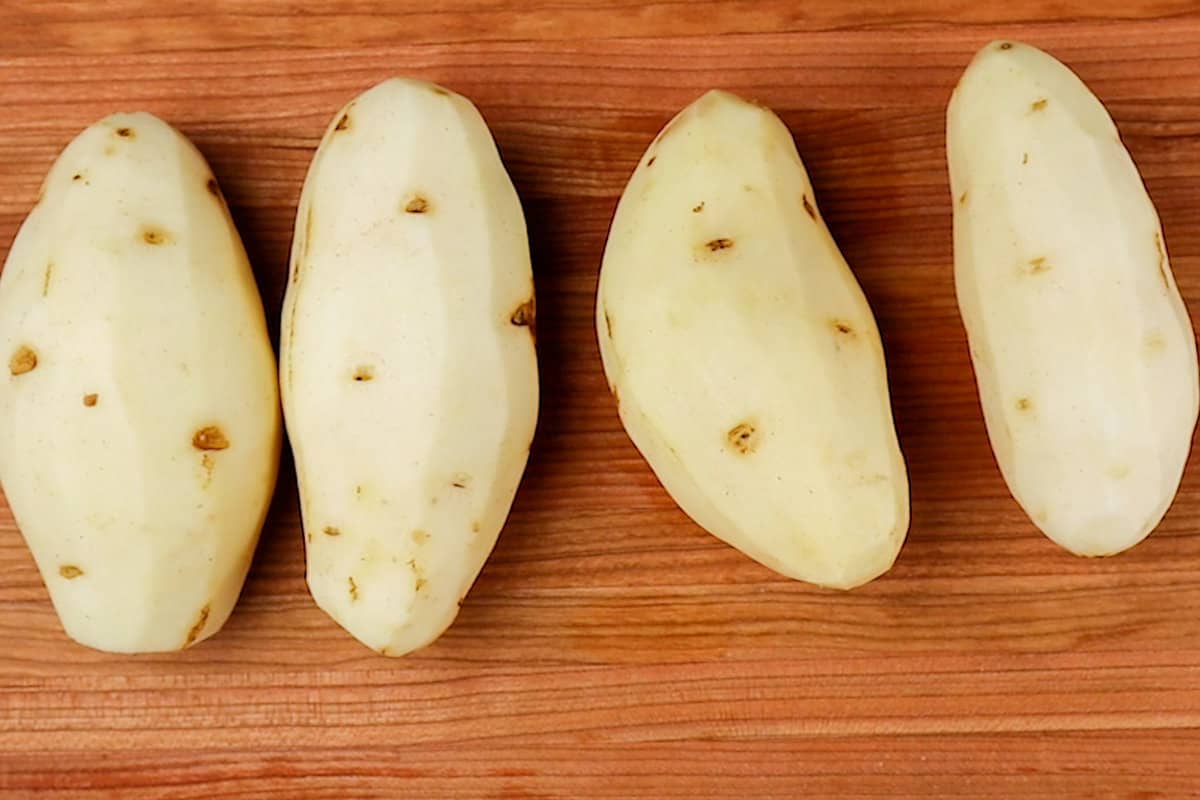 potatoes after being peeled
