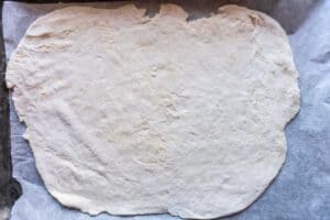 Rectangular piece of pie dough