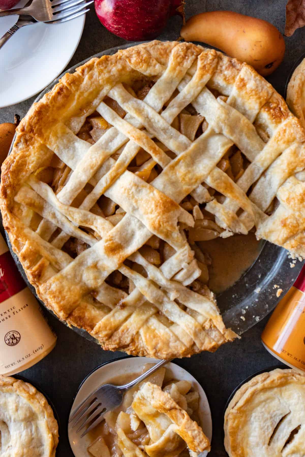 Pie with slice cut out