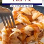 Caramel Pear PIe Pinterest Pin